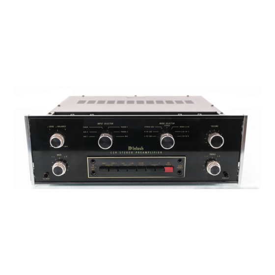 McIntosh C 29 Owner's Manual