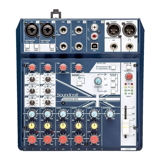 Harman Soundcraft NOTEPAD SERIES Quick Start Manual