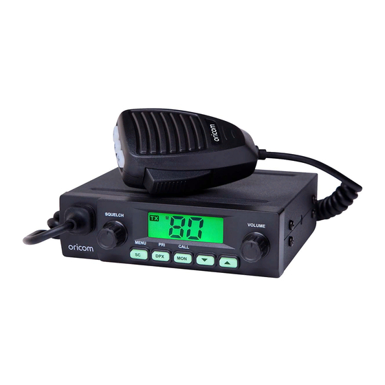Oricom UHF025 Quick Start Manual