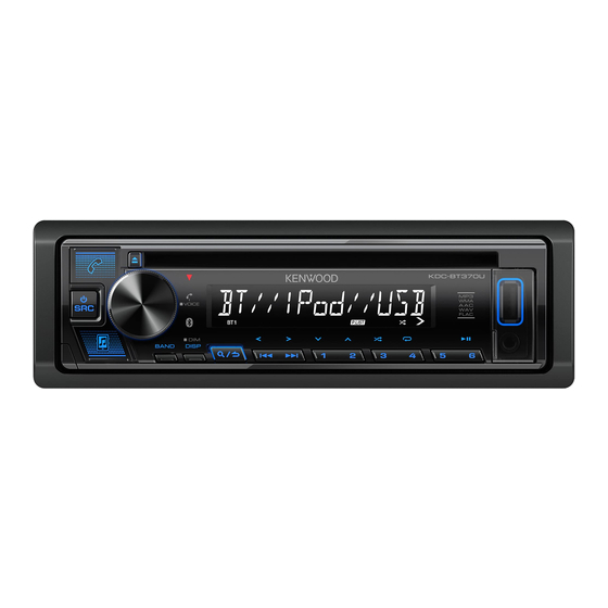 JVC KENWOOD KDC-BT370U Instruction Manual