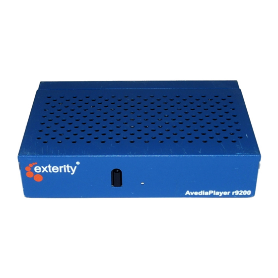 Exterity AvediaPlayer r92 Series Administrator's Manual