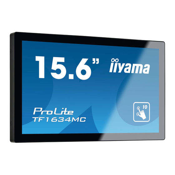 Iiyama ProLite TF1634MC-B6X Monitor Manuals