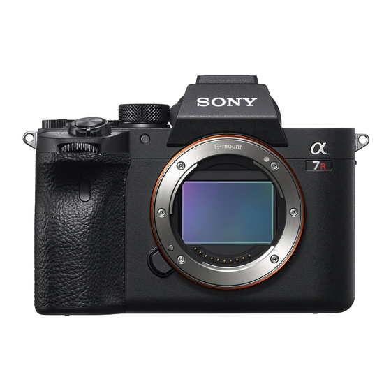 Sony A7R IV Corpo Help Manual