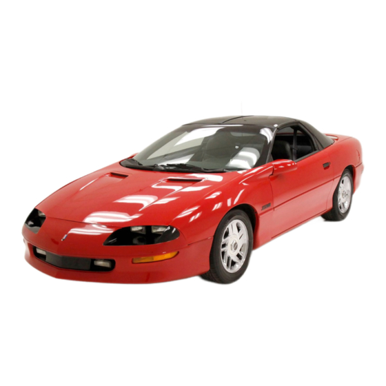 Chevrolet camaro 1996 Owner's Manual