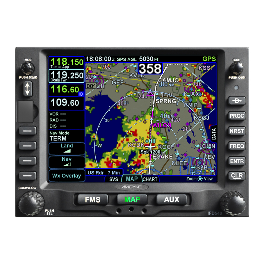 Avidyne IFD540 Quick Reference