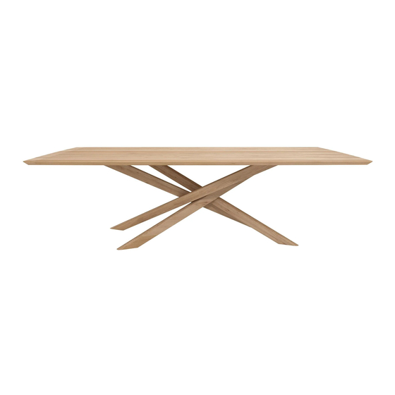 Ethnicraft OAK MIKADO Assembly Instruction