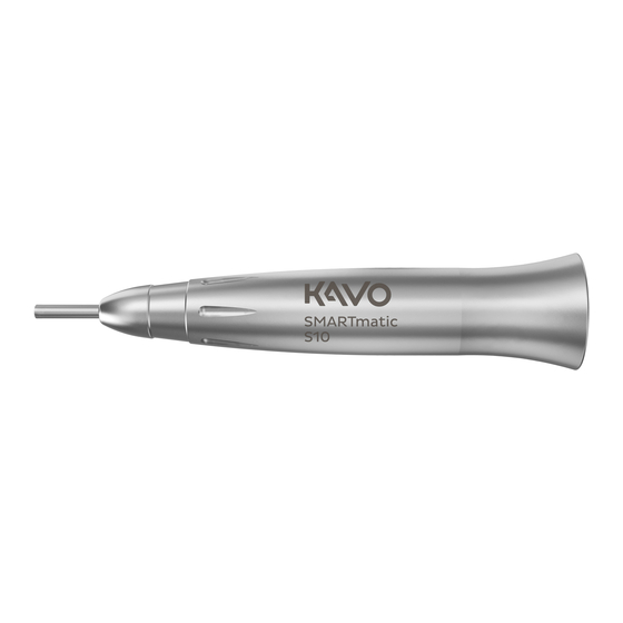 KaVo SMARTmatic S10 Instructions For Use Manual