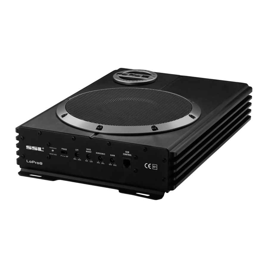 Ssl LoPro8 - 8" Low Profile Amplified Subwoofer Manual