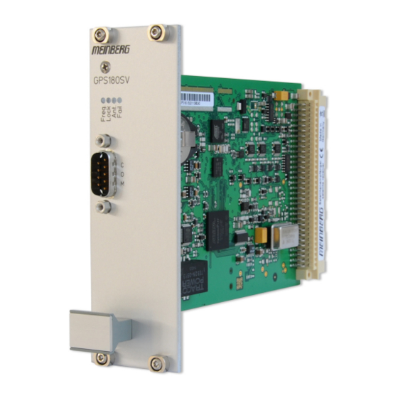 Meinberg GPS180SV Quick Start Manual