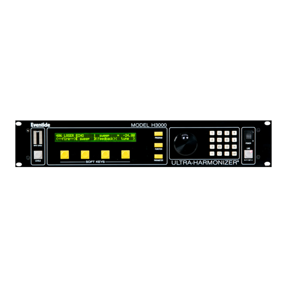 Eventide H3000 Ultra-Harmonizer Instruction Manual