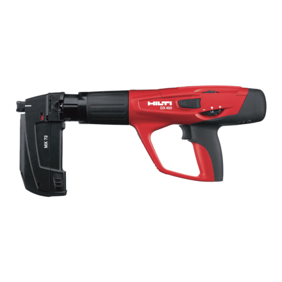 Hilti DX 460 Operating Instructions Manual
