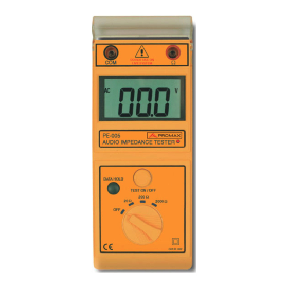 Promax PE-005 Manual