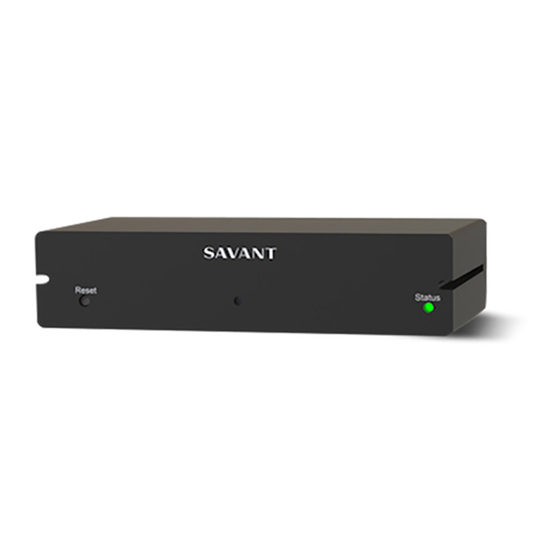 Savant CPT-1212 Quick Reference Manual