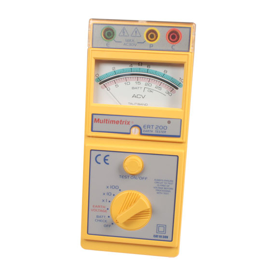Multimetrix ERT 200 User Manua
