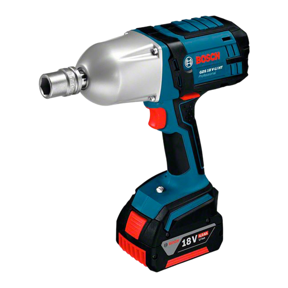 Bosch Professional GDS 18 V-LI HT Manual