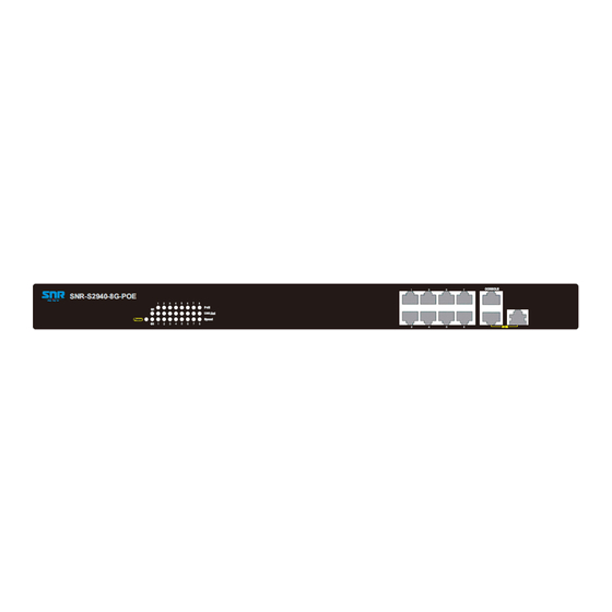 SNR -S2940-8G-POE Installation Manual