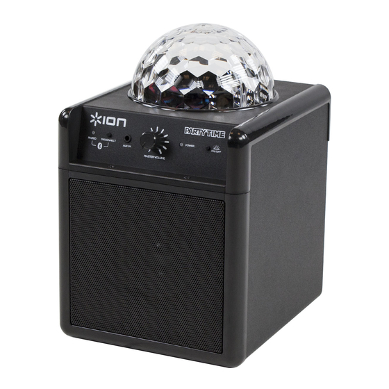 ION Party Time Portable Bluetooth Speaker Manuals