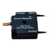 General Photonics FPS-003 Instruction Notes
