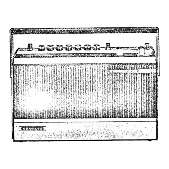 Grundig transistor 600 Operating Instructions