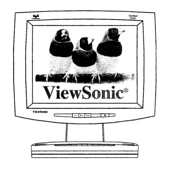 ViewSonic VP181 Service Manual