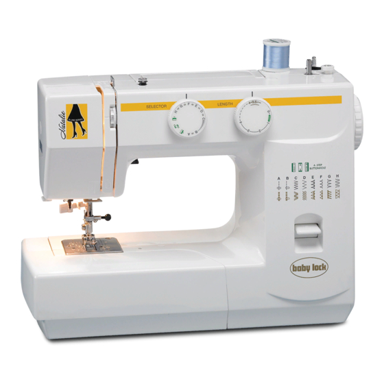 Baby Lock A-LINE Natalie BL18A Instruction And Reference Manual