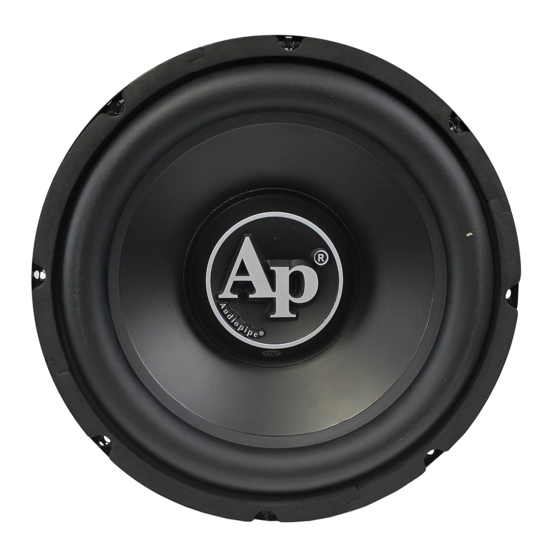 Audiopipe TS-PP2-12 User Manual