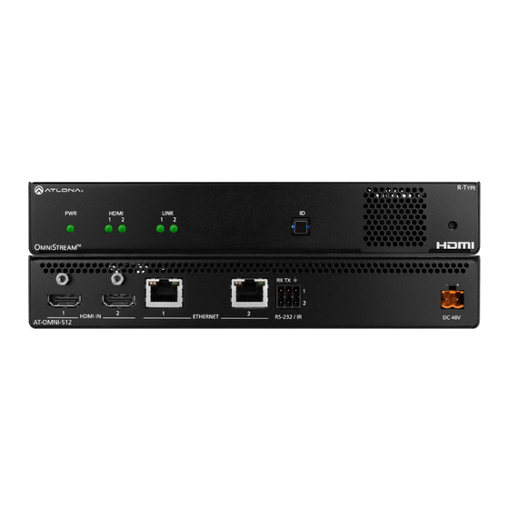 Panduit ATLONA OmniStream AT-OMNI-512 Installation Manual