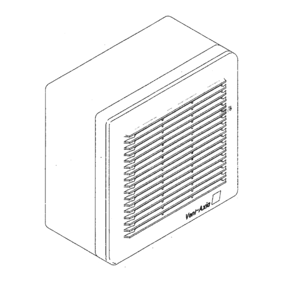Vent-Axia Centrif 179 Installation And Operation Instructions Manual