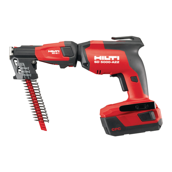 Hilti SD5000-A22 Operating Instructions Manual