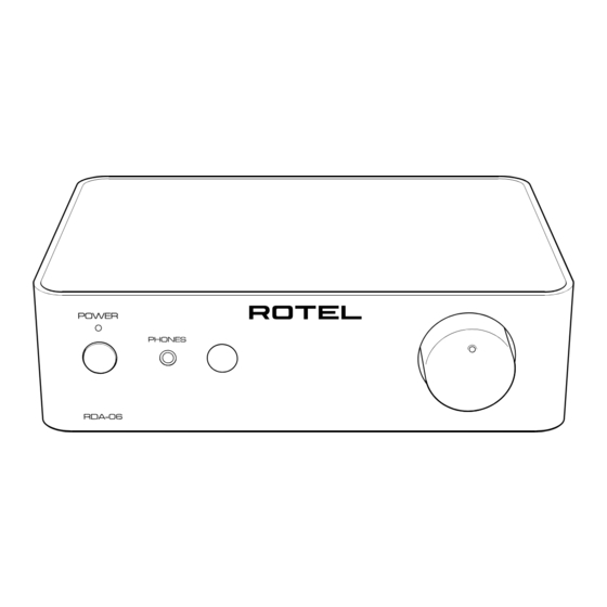 Rotel RDA-06 Owner's Manual