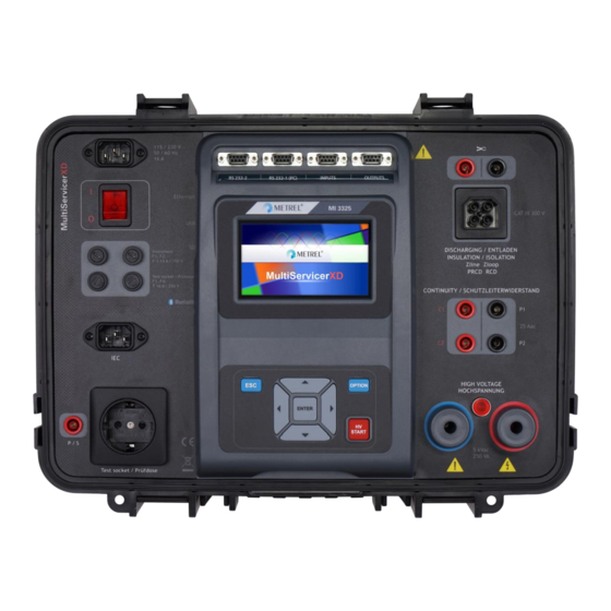 METREL MultiServicerXD MI 3325 Instruction Manual