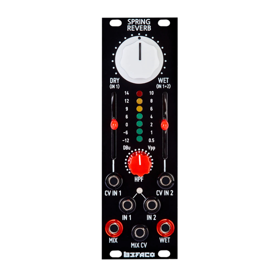Befaco SPRING REVERB User Manual