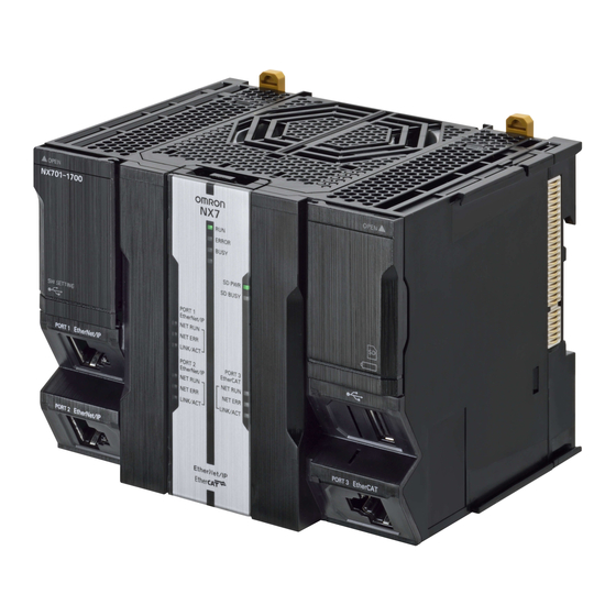 Omron Sysmac NJ Series Instruction & Reference Manual