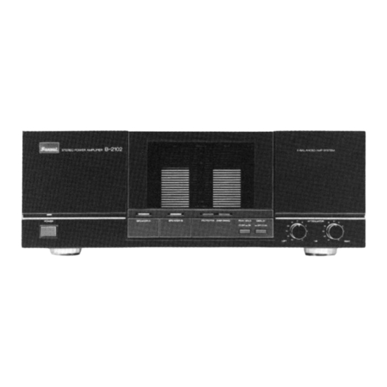 Sansui B-2102 Stereo Power Amplifier Manuals