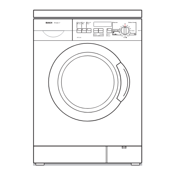 Bosch WFR 2460 Instruction Manual And Installation Instructions