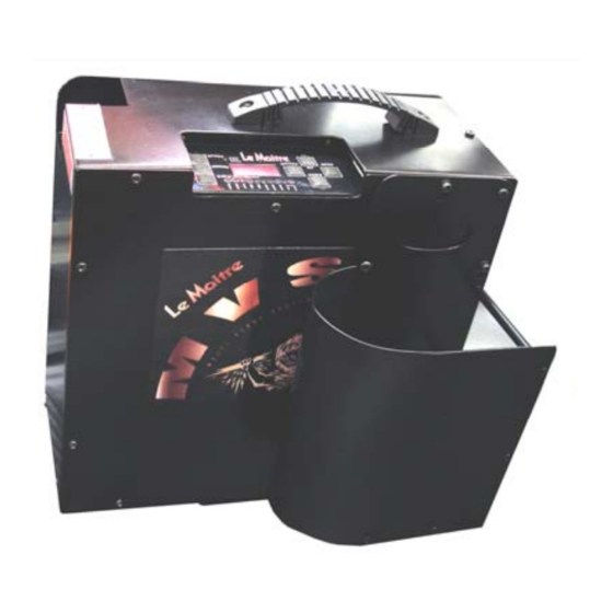 Le Maitre MVS Operating Manual