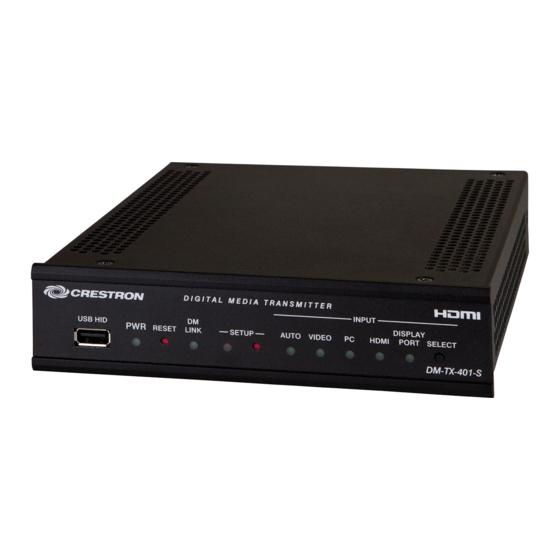 Crestron DM-TX-401-S Quick Start Manual