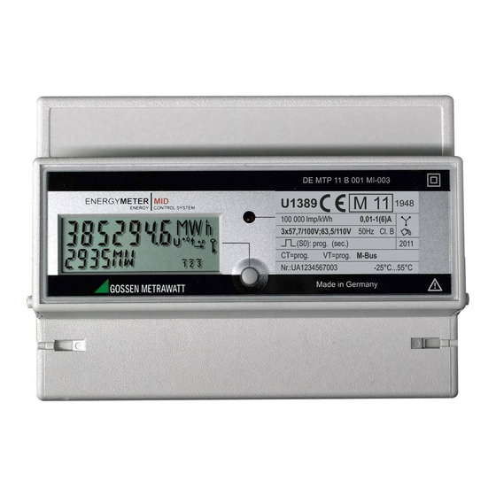 Gossen MetraWatt U1281 Operating Instructions Manual