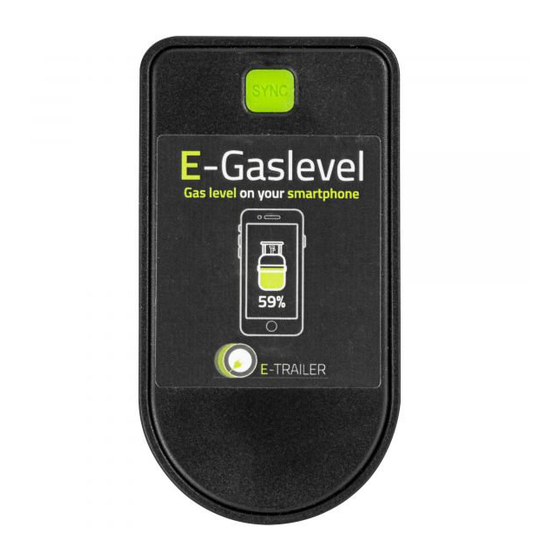 E-Trailer E-Gaslevel Product Manual