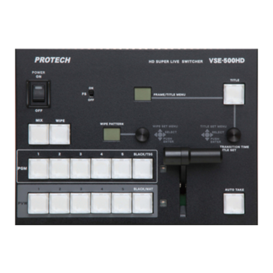 protech VSE-500HD Operating Instructions Manual
