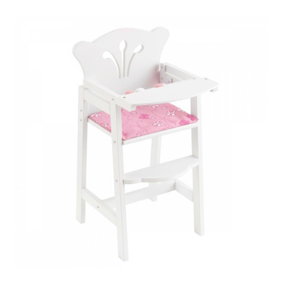 KidKraft Lil' Doll High Chair Assembly Instructions
