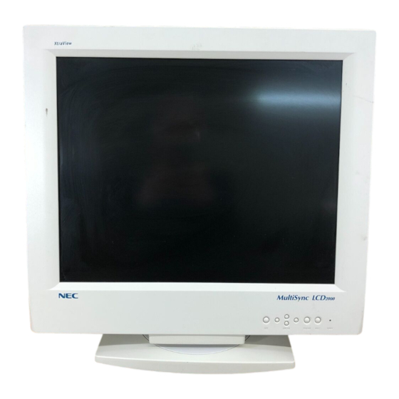 NEC MultiSync LCD2000 User Manual