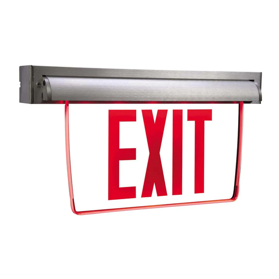Eaton EUX Universal Edge Lit Exit Installation Instructions Manual