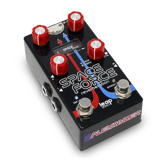 Alexander SPACE FORCE Quick Start Manual