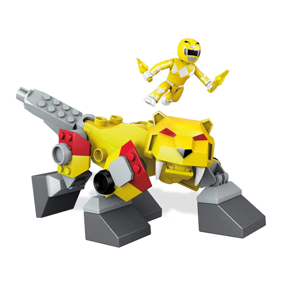 Mega Construx Saban's Power Rangers Sabertooth Tiger Zord DPK74 Assembly Instructions Manual