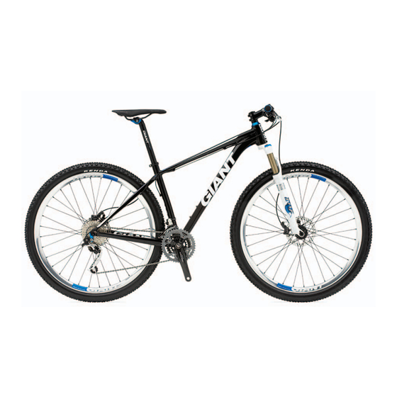 Giant XTC 29ER 1 Datasheet
