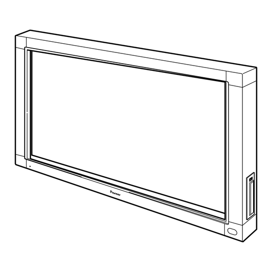 Pioneer 504CMX - PDP - 50" Plasma Panel Technical Manual