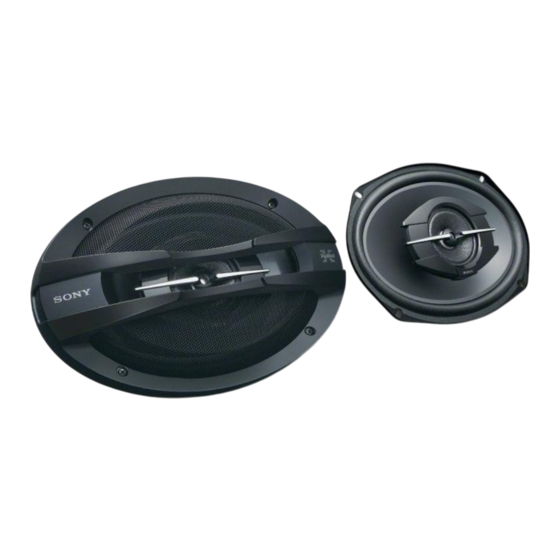 Sony XS-GT6928F Instruction & Operation Manual