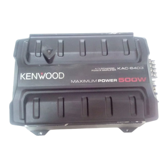 Kenwood KAC-6403 Service Manual