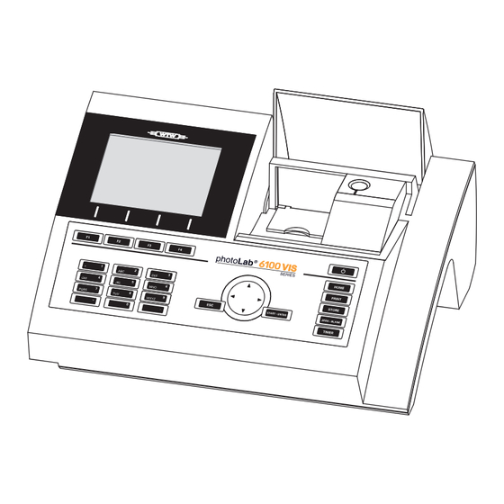 wtw photoLab 6100 VIS Operating Manual
